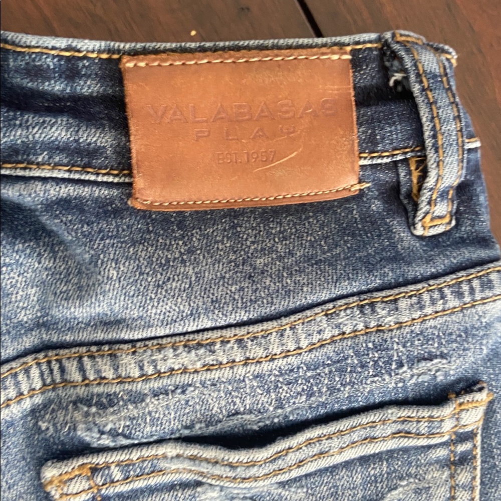 Valabasas Play Kids Denim Distressed Jeans Pockets, Size 7T - Picture 7 of 8